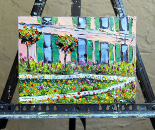 Monet in the Spring by Lisa Elley |  Side View of Artwork 