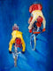 Original art for sale at UGallery.com | Early Morning Ride by Warren Keating | $1,700 | oil painting | 24' h x 18' w | thumbnail 1