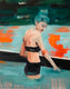 Original art for sale at UGallery.com | The Wading by Malia Pettit | $1,425 | oil painting | 30' h x 24' w | thumbnail 1