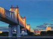 Original art for sale at UGallery.com | 59th Street Bridge at Sunset by Nick Savides | $875 | oil painting | 9' h x 12' w | thumbnail 1