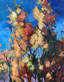 oil painting by Tara Zalewsky-Nease titled Bosque Autumn