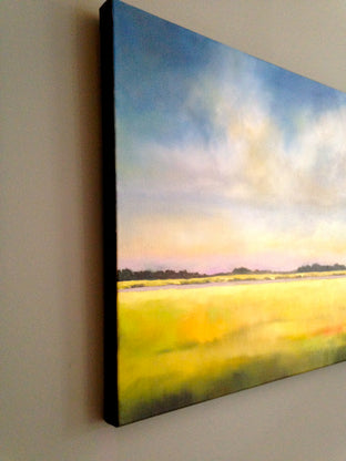 Afternoon Light, Waterway Marsh by Nancy Hughes Miller |  Side View of Artwork 