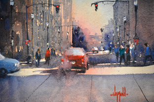 Chilly Commute by Judy Mudd |   Closeup View of Artwork 