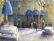 Original art for sale at UGallery.com | City Blues by Judy Mudd | $975 | watercolor painting | 15' h x 23' w | thumbnail 4