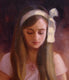 Original art for sale at UGallery.com | Ella in Vintage Dress by Sherri Aldawood | $1,275 | oil painting | 24' h x 16' w | thumbnail 4