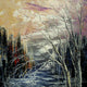 Original art for sale at UGallery.com | Over the Treetop by Tatiana Iliina | $675 | acrylic painting | 24' h x 24' w | thumbnail 1