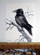 Original art for sale at UGallery.com | Crow on the Tree by Suren Nersisyan | $200 | watercolor painting | 12' h x 9' w | thumbnail 4