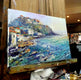 Original art for sale at UGallery.com | Evening on the Mediterranean Sea (Greek Islands) by Suren Nersisyan | $325 | oil painting | 9' h x 12' w | thumbnail 4