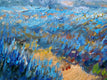 Original art for sale at UGallery.com | Field of Blue Flowers (Early Morning) by Suren Nersisyan | $325 | oil painting | 9' h x 12' w | thumbnail 2