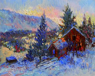 Winter Evening in the mountains (Twilight, abandoned farms) by Suren Nersisyan |  Artwork Main Image 