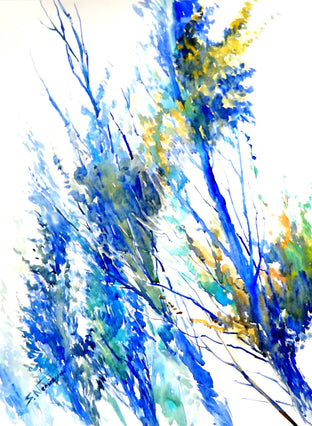 Poplars and Wind (Blue Composition) by Suren Nersisyan |  Artwork Main Image 