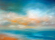 Original art for sale at UGallery.com | Daybreak Shore by Nancy Hughes Miller | $1,675 | oil painting | 36' h x 36' w | thumbnail 3