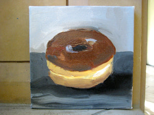 Chocolate Donut in Grey by Malia Pettit |  Context View of Artwork 