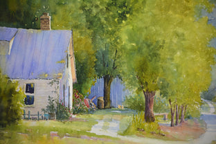 House at the End of the Road by Judy Mudd |   Closeup View of Artwork 