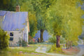 Original art for sale at UGallery.com | House at the End of the Road by Judy Mudd | $725 | watercolor painting | 13.5' h x 20.5' w | thumbnail 4