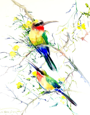 Bee Eaters and Acacia (African Bee Eaters) by Suren Nersisyan |  Artwork Main Image 