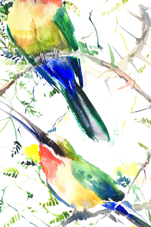 Bee Eaters and Acacia (African Bee Eaters) by Suren Nersisyan |  Context View of Artwork 