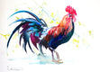 Original art for sale at UGallery.com | Rooster by Suren Nersisyan | $500 | watercolor painting | 16' h x 22' w | thumbnail 1