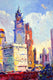 Original art for sale at UGallery.com | Chicago, Sunny Day (Wrigley Building) by Suren Nersisyan | $550 | oil painting | 20' h x 16' w | thumbnail 4