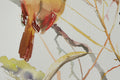 Original art for sale at UGallery.com | Cardinal Birds and Berries (Horizontal Composition) by Suren Nersisyan | $350 | watercolor painting | 12' h x 16' w | thumbnail 3