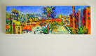 Original art for sale at UGallery.com | Late Summer in Los Angeles (Hollywood) by Suren Nersisyan | $1,225 | oil painting | 12' h x 36' w | thumbnail 3