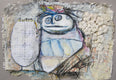 Original art for sale at UGallery.com | A Little Bird Told Me by Libby Ramage | $400 | mixed media artwork | 9' h x 14' w | thumbnail 1