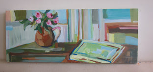 Flower Pot In Interior by Colette Wirz Nauke |  Side View of Artwork 