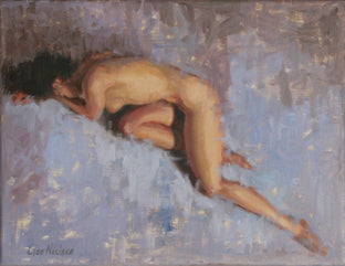 Nude Lying Down in Blue by Lisa Nielsen |  Artwork Main Image 