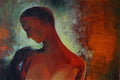 Original art for sale at UGallery.com | Woman with Red Showl by Naoko Paluszak | $2,250 | oil painting | 40' h x 30' w | thumbnail 3