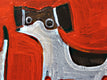 Original art for sale at UGallery.com | Beagles on Red by Jessica JH Roller | $225 | acrylic painting | 6' h x 12' w | thumbnail 4