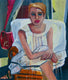 Original art for sale at UGallery.com | Lady Bridget in the Orangery by Malia Pettit | $2,075 | oil painting | 40' h x 34' w | thumbnail 1