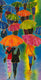 Original art for sale at UGallery.com | Rain Walk by Yelena Sidorova | $500 | mixed media artwork | 24' h x 12' w | thumbnail 1