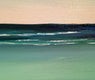 Original art for sale at UGallery.com | Morning Light Beach - Teal by Nancy Hughes Miller | $1,675 | oil painting | 30' h x 40' w | thumbnail 3