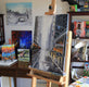 Original art for sale at UGallery.com | New York Moment by Lisa Elley | $825 | oil painting | 24' h x 18' w | thumbnail 2