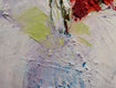 Original art for sale at UGallery.com | Red Flowers by Judy Mackey | $350 | oil painting | 12' h x 6' w | thumbnail 4