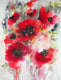 Original art for sale at UGallery.com | Poppies en Masse V by Karin Johannesson | $350 | watercolor painting | 15' h x 11' w | thumbnail 1