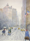 Original art for sale at UGallery.com | Snow in the City - New York 2 by Judy Mudd | $650 | watercolor painting | 16' h x 12' w | thumbnail 1