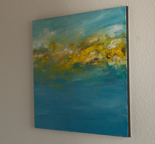 Yellow and Blue by Kajal Zaveri |  Side View of Artwork 