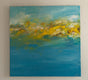 Original art for sale at UGallery.com | Yellow and Blue by Kajal Zaveri | $575 | oil painting | 20' h x 20' w | thumbnail 3