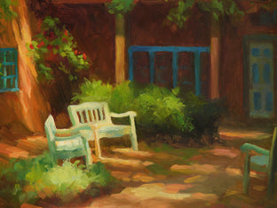 Adobe Courtyard by Sherri Aldawood |   Closeup View of Artwork 