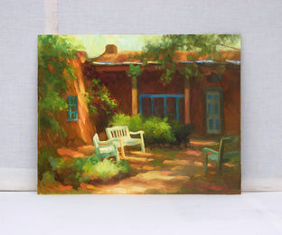 Adobe Courtyard by Sherri Aldawood |  Context View of Artwork 