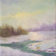 Original art for sale at UGallery.com | Afternoon Glow by Gail Greene | $75 | oil painting | 4' h x 4' w | thumbnail 1