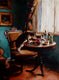 Original art for sale at UGallery.com | Afternoon Tea for One by Jonelle Summerfield | $500 | oil painting | 12' h x 9' w | thumbnail 1