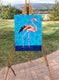 Original art for sale at UGallery.com | Flamingo by Alana Clumeck | $375 | acrylic painting | 16' h x 12' w | thumbnail 3