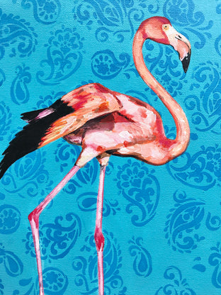 Flamingo by Alana Clumeck |   Closeup View of Artwork 