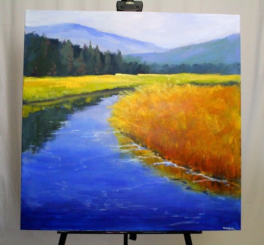 Along The River By Nancy Merkle - Acrylic Painting | UGallery