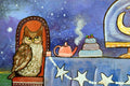 Original art for sale at UGallery.com | The Crescent Moon Tea Party by Andrea Doss | $425 | acrylic painting | 10' h x 16' w | thumbnail 4