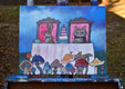 Original art for sale at UGallery.com | Toadstool Tea Party by Andrea Doss | $500 | acrylic painting | 16' h x 20' w | thumbnail 3