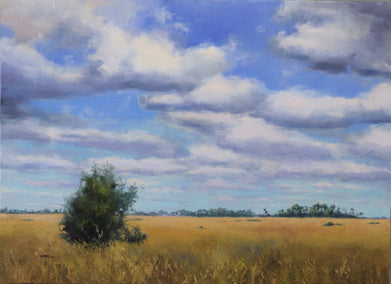 oil painting by Andres Lopez titled The Silence of the Prairie