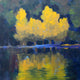 Original art for sale at UGallery.com | Aspen Reflection by Nancy Merkle | $1,125 | acrylic painting | 24' h x 24' w | thumbnail 1